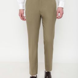 SUBTRACT Men Slim Fit Wrinkle Free Trousers-image-54