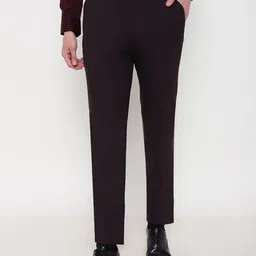 SUBTRACT Men Slim Fit Wrinkle Free Trousers-picture-26