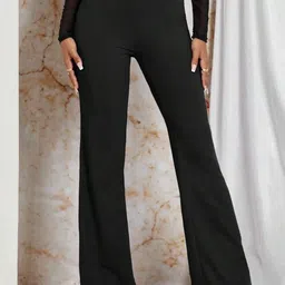 Stylecast X Slyck Women Comfort Flared Fit Wrinkle Free Trousers-image-24