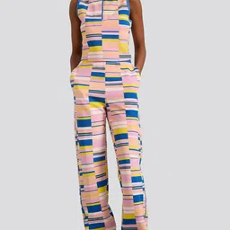 Muvazo Women Mid-Rise Printed Comfort Wrinkle Free Trousers-image-49