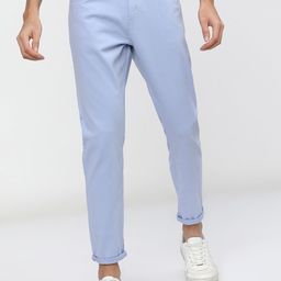 HIGHLANDER Men Blue Tapered Fit Trousers-image-67