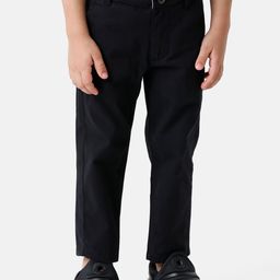 KATE & OSCAR Boys Black Cotton Chinos Trousers-image-10