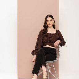 Ironic Creation Bell Sleeve Blouson Crop Top-picture-26