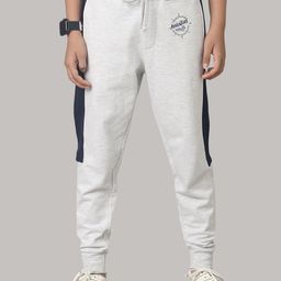 UNDER FOURTEEN ONLY Boys Colourblocked Mid Rise Cotton Joggers-image-18