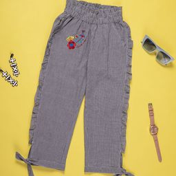 Purple United Kids Girls Striped Trousers-image-59