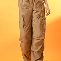 PRETTY LOVING THING Women Loose Fit High-Rise Cargos Trousers-image-88