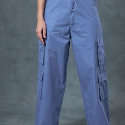 Bewakoof Women Baggy Oversized Cargo Parachute Pants-image-88