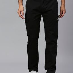 Thomas Scott Men Mid-Rise Smart Slim Fit Easy Wash Cargos Trousers-picture-42