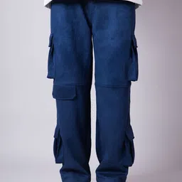 HOP HEAD Men Straight Fit Easy Wash Cargos Trousers-image-79
