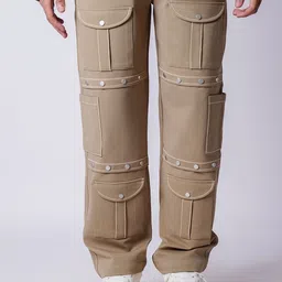HOP HEAD Men Straight Fit Cargos Trousers-image-28