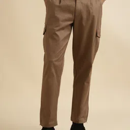 Andamen Men Comfort Easy Wash Cotton Cargos-image-46