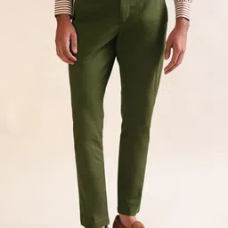 Andamen Men Cotton Stretchable Ultra Slim Fit Chinos-image-12