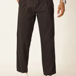 Thomas Scott Men Smart Straight Fit Mid-Rise Easy Wash Pure Cotton Chinos Trousers-image-35