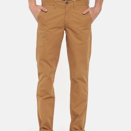 T-base Men Brown Core Chinos Trousers-24