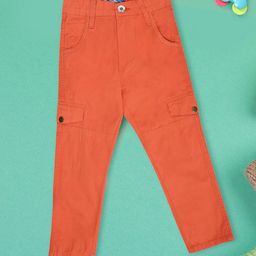 V-Mart Boys Twill Mid-Rise Cotton Cargos Trousers-picture-10