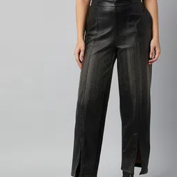 Athena Women Black Smart Non Iron Trousers-image-15