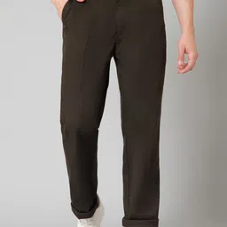 Cantabil Men Comfort Mid-Rise Pleated Cotton Trousers-image-87