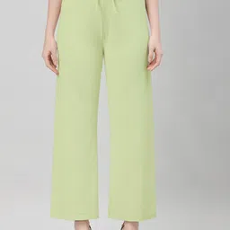 NEUDIS Women Relaxed Straight Fit Parallel Trousers-36