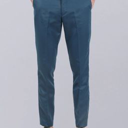 VEI SASTRE Men Mid-Raise Flat Front Smart Slim Fit Formal Trousers-image-79