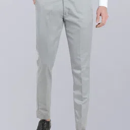 VEI SASTRE Men Mid-Raise Flat Front Smart Slim Fit Formal Trousers-picture-46