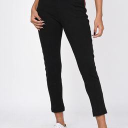 Rigo Women Black Comfort Slim Fit Trousers-image-18