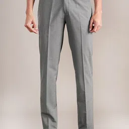 Cantabil Men Regular Fit Mid-Rise Formal Trouser-image-51