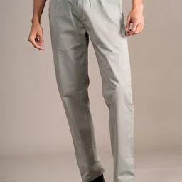 Cantabil Men Cotton Mid-Rise Regular Fit Trousers-picture-17