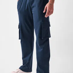 The Souled Store Blue Men Mid Rise Cargos-image-17