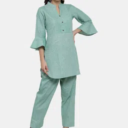 Enchanted Drapes Women Pure Cotton Kurta With Trousers-image-64