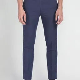 Arrow Men Checked Mid-Rise Dobby Autoflex Formal Trousers-image-19