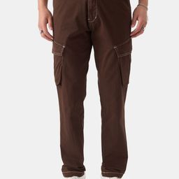The Souled Store Men Brown Mid-Rise Cargos-image-94