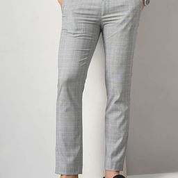 Celio Men Classic Checked Mid Rise Formal Trousers-picture-14