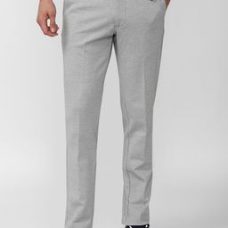 Van Heusen Sport Men Slim Fit Mid-Raise Plain Flat-Front Regular Trousers-picture-34