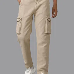 UNDER FOURTEEN ONLY Boys Mid-Rise Regular Fit Cotton Cargos-picture-43