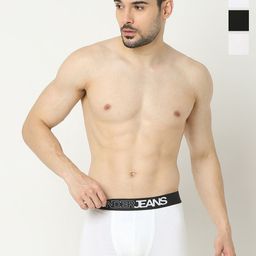 UnderJeans by Spykar Pack Of 4 Mid Rise Trunks-picture-13