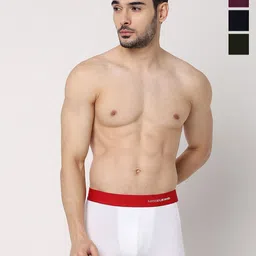 UnderJeans by Spykar Pack Of 4 Mid-Rise Trunk-image-59