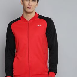 Reebok Men Red & Black Training Hustle Sporty Jacket-image-6