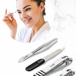 GUBB Nail Care Kit - Toe Nail Cutter + Finger Nail Cutter + Flat tip Tweezer + Nail Filer-55
