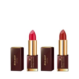 BIOTIQUE NATURAL MAKEUP Set of 2 Diva Pout Lipsticks-Scarlet Twist R102 & Show Me Love R20-35