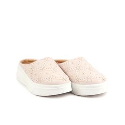 FAUSTO Women Textured Round Toe Memory Foam Mule Sneakers-16