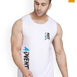 SLOWLORIS Pack Of 2 Printed Sleeveless Gym Vests SL26 COMBO (LOUD MUSTARD) (ADV WHITE)-picture-35