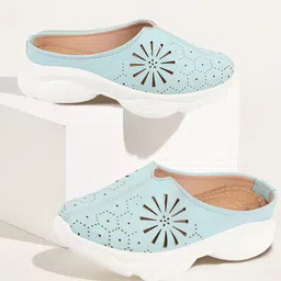 FAUSTO Women Laser Cut Lightweight Clogs-image-98