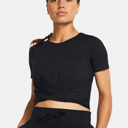 UNDER ARMOUR Motion Crossover Crop Short Sleeve Twisted Top-image-69
