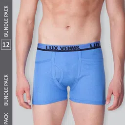 LUX VENUS Pack Of 12 Assorted Pure Cotton Trunks-image-24