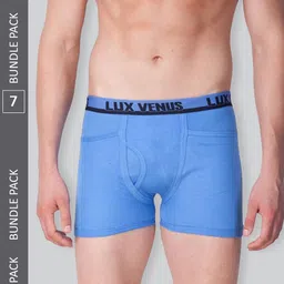 LUX VENUS Men Pack Of 7 Mid-Rise Assorted Pure Cotton Trunks VENUS_PKT_DRW_AST_105_7PC-picture-14