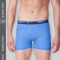 LUX VENUS Men Pack Of 10 Assorted Pure Cotton Trunks-13