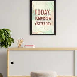 eCraftIndia Multicolor Motivational Quote Printed Framed UV Art Painting-image-72