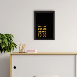 eCraftIndia Black & Yellow Motivational Quote Printed Framed UV Art Painting-image-60