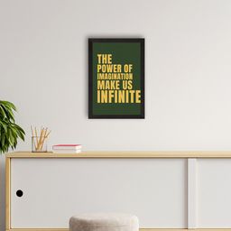 eCraftIndia Green & Yellow Motivational Quote Printed Framed UV Art Painting-image-45