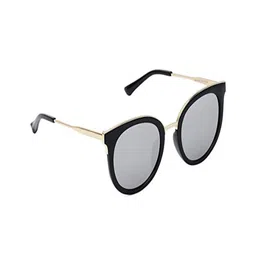 MARC LOUIS Unisex Mirrored Lens & Black Cateye Sunglasses with UV Protected Lens-13